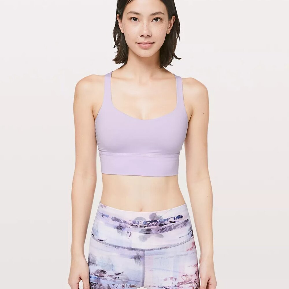 Lululemon Free to Be Longline Bra Light Support - Heathered Gray - Size 4